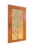 anoramic aluminium and wooden door