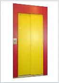 Standard landing door in colours customized to the customer’s request
